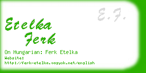 etelka ferk business card